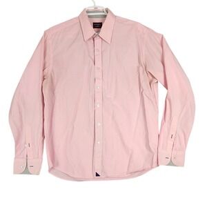 UNTUCKit Mens Large Pink Striped Button‎ Down Shirt Long Sleeve Casual